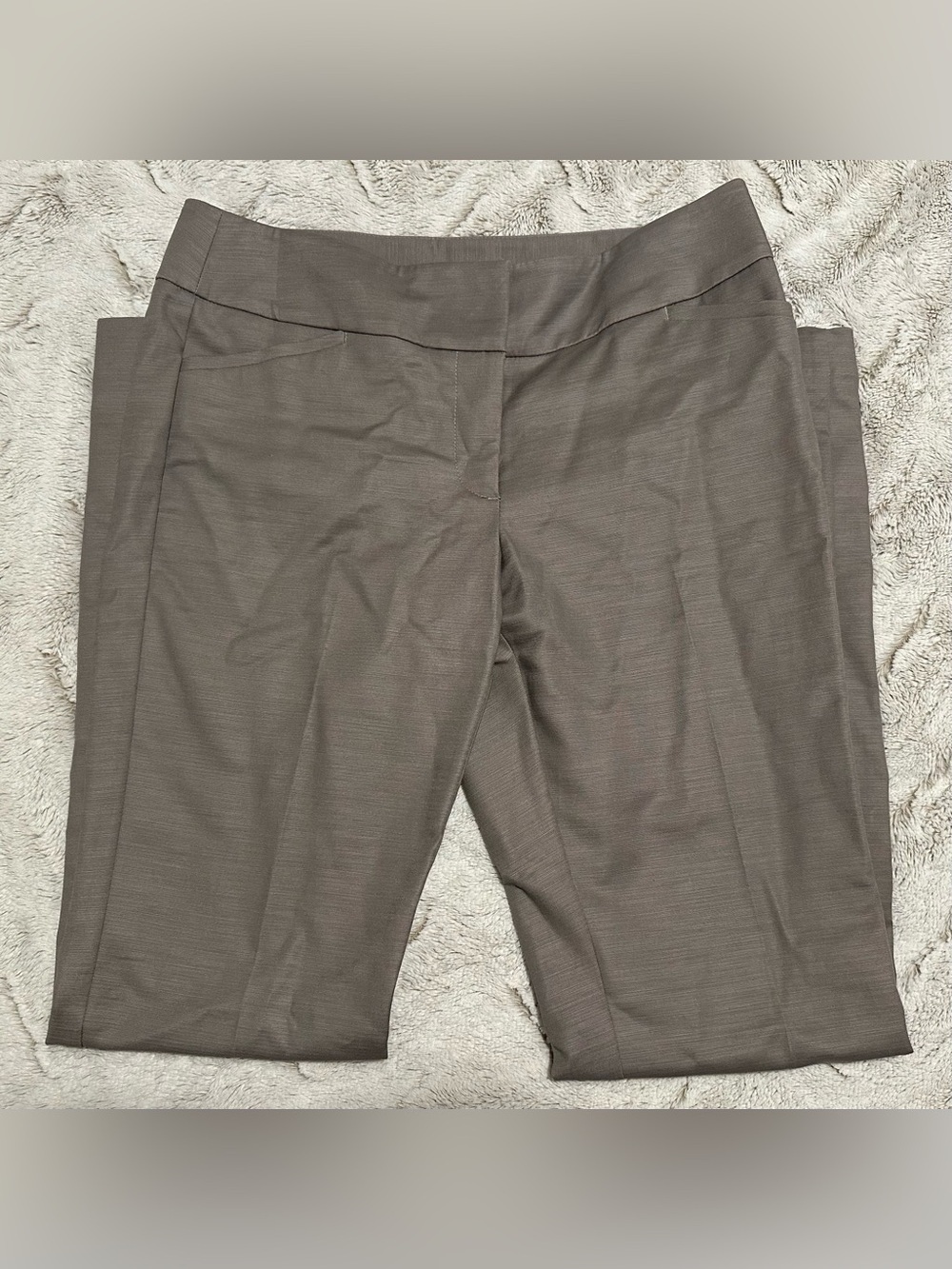 Ann Taylor Modern Cotton Blend Straight-Leg Dress Trousers